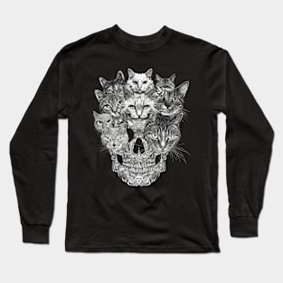 Cat Skull Legends Long Sleeve T-Shirt